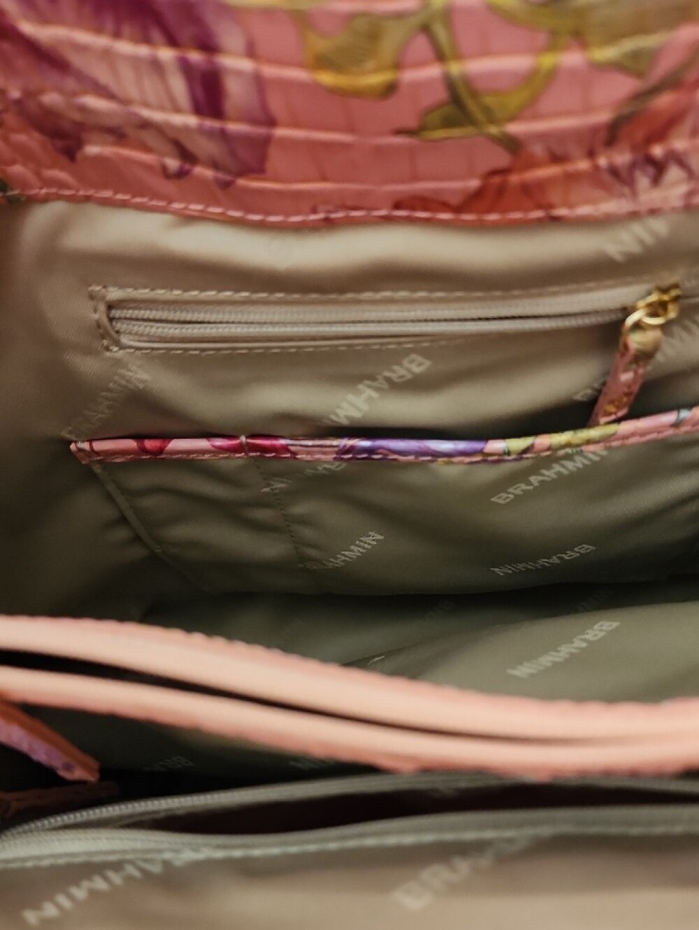 BRAHMIN CELINA Perennial Anthirium. Pink Shoulder Bag. Comes With Bag - Picture 8 of 15